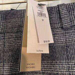 Banana Republic Factory Blue and White Checkered Pants